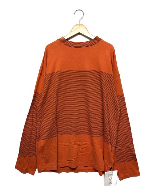 SUNVELOCITY BLOG（SUNVELOCITY BLOG）SUNVELOCITY BLOG (SUNVELOCITY BLOG) ボーダーカットソー オレンジ サイズ:L 未使用品の古着・服飾アイテム