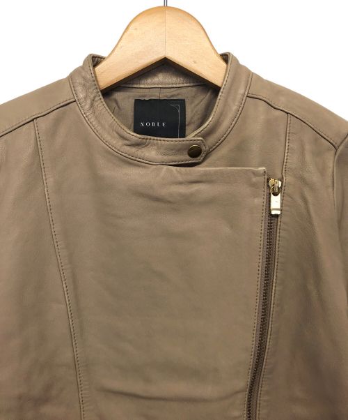 Noble（ノーブル）Noble (ノーブル) ソフトラムレザージャケット ブラウン サイズ:38の古着・服飾アイテム