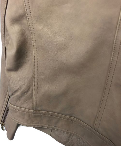 Noble（ノーブル）Noble (ノーブル) ソフトラムレザージャケット ブラウン サイズ:38の古着・服飾アイテム