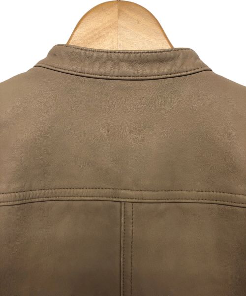 Noble（ノーブル）Noble (ノーブル) ソフトラムレザージャケット ブラウン サイズ:38の古着・服飾アイテム