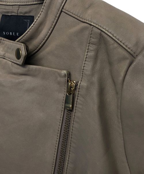 Noble（ノーブル）Noble (ノーブル) ソフトラムレザージャケット ブラウン サイズ:38の古着・服飾アイテム