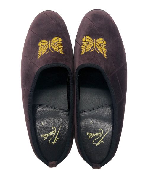 Needles（ニードルズ）Needles (ニードルズ) ベルベットミュール パープル サイズ:25cmの古着・服飾アイテム