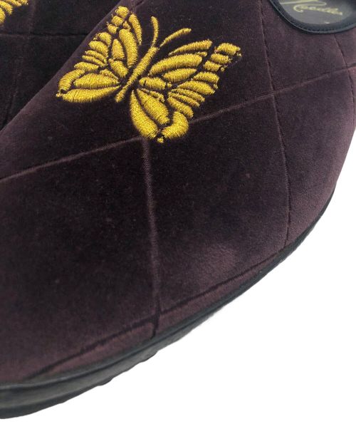 Needles（ニードルズ）Needles (ニードルズ) ベルベットミュール パープル サイズ:25cmの古着・服飾アイテム