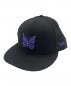 New Era×Needlesニューエラ×ニードルズ）の古着「キャップ」｜ブラック×パープル