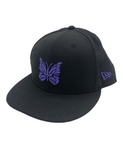 New Era（ニューエラ）New Era (ニューエラ) Needles (ニードルズ) キャップ ブラック×パープルの古着・服飾アイテム