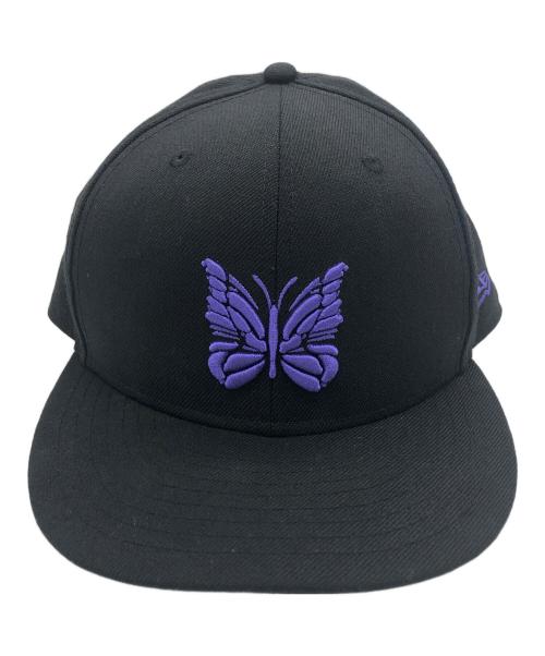 New Era（ニューエラ）New Era (ニューエラ) Needles (ニードルズ) キャップ ブラック×パープルの古着・服飾アイテム