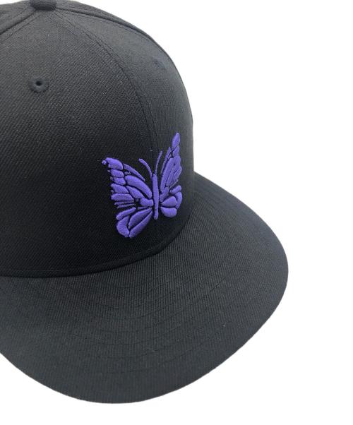 New Era（ニューエラ）New Era (ニューエラ) Needles (ニードルズ) キャップ ブラック×パープルの古着・服飾アイテム