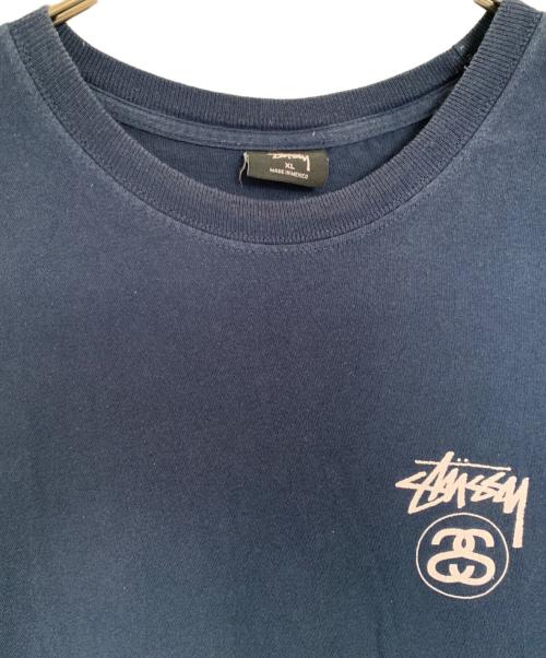 stussy（ステューシー）stussy (ステューシー) stussy ロゴTシャツ ネイビー サイズ:XLの古着・服飾アイテム