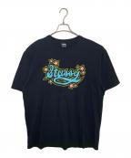 stussyステューシー）の古着「stussy プリントTシャツ」｜ブラック