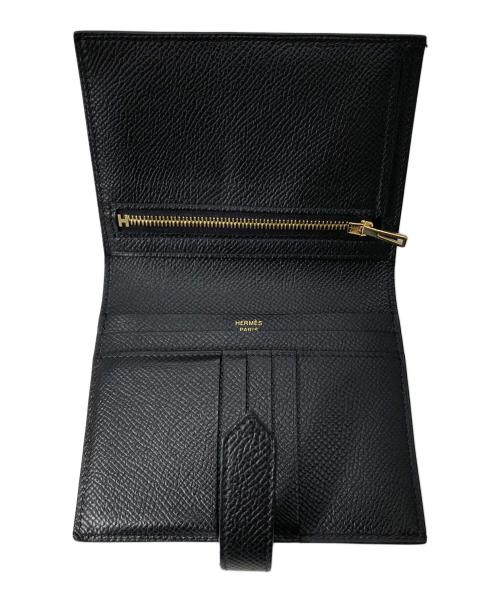 HERMES（エルメス）HERMES (エルメス) ベアン　コンパクトウォレット ブラックの古着・服飾アイテム