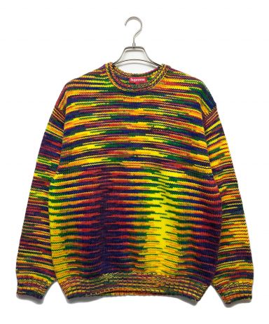 【希少】シュプリーム 　セーター サイズM　19AW カラーブロック ブラウン 中古・古着通販】SUPREME (シュプリーム) スタティックセーター マルチ