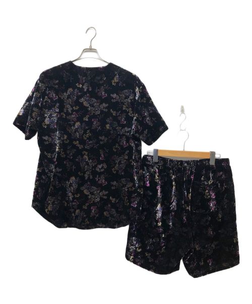 SUPREME（シュプリーム）SUPREME (シュプリーム) FLORAL VELOUR BASEBALL JERSEY SETUP ブラック サイズ:Sの古着・服飾アイテム