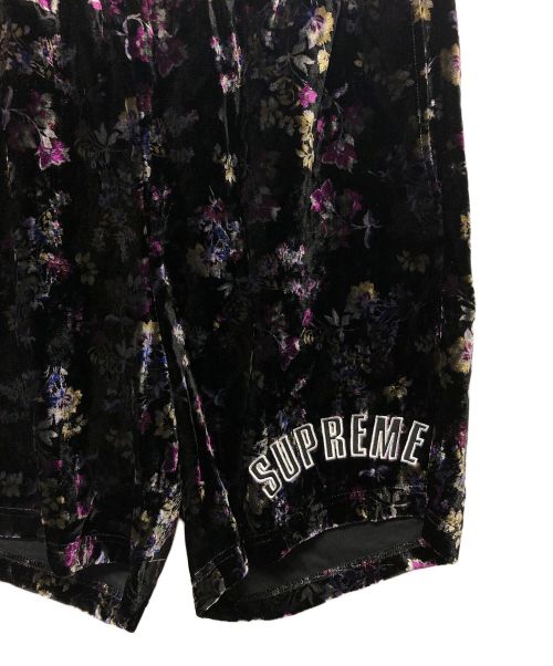 SUPREME（シュプリーム）SUPREME (シュプリーム) FLORAL VELOUR BASEBALL JERSEY SETUP ブラック サイズ:Sの古着・服飾アイテム