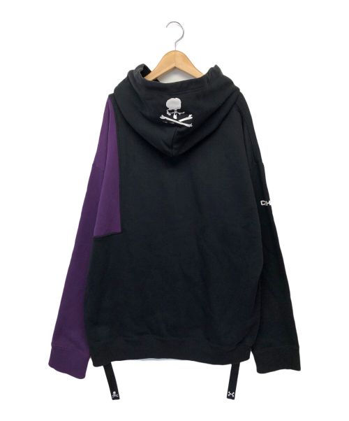 Mastermind JAPAN（マスターマインド ジャパン）Mastermind JAPAN (マスターマインド ジャパン) C2H4 (シーツーエイチフォー) ALPHA INDUSTRIES (アルファインダストリーズ) パーカー ブラック×パープル サイズ:XLの古着・服飾アイテム
