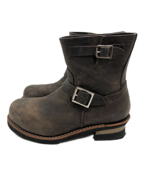 G.T.HAWKINS（ジーティーホーキンス）G.T.HAWKINS (ジーティーホーキンス) ショートエンジニアブーツ ブラウン サイズ:25.5cmの古着・服飾アイテム