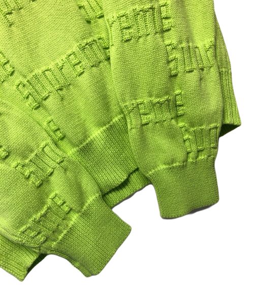 SUPREME（シュプリーム）SUPREME (シュプリーム) Raised logo SWEATER ライトグリーン サイズ:Sの古着・服飾アイテム
