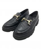 luca grossiルカグロッシ）の古着「チャンキーソールビットローファー」｜ブラック