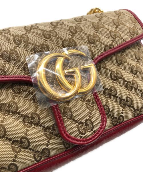 GUCCI（グッチ）GUCCI (グッチ) チェーンショルダーバッグ ベージュの古着・服飾アイテム