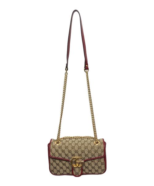 GUCCI（グッチ）GUCCI (グッチ) チェーンショルダーバッグ ベージュの古着・服飾アイテム