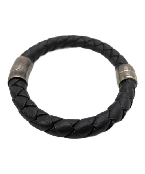 BOTTEGA VENETA（ボッテガベネタ）BOTTEGA VENETA (ボッテガベネタ) レザーブレスレット ダークブラウンの古着・服飾アイテム