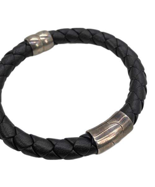 BOTTEGA VENETA（ボッテガベネタ）BOTTEGA VENETA (ボッテガベネタ) レザーブレスレット ダークブラウンの古着・服飾アイテム