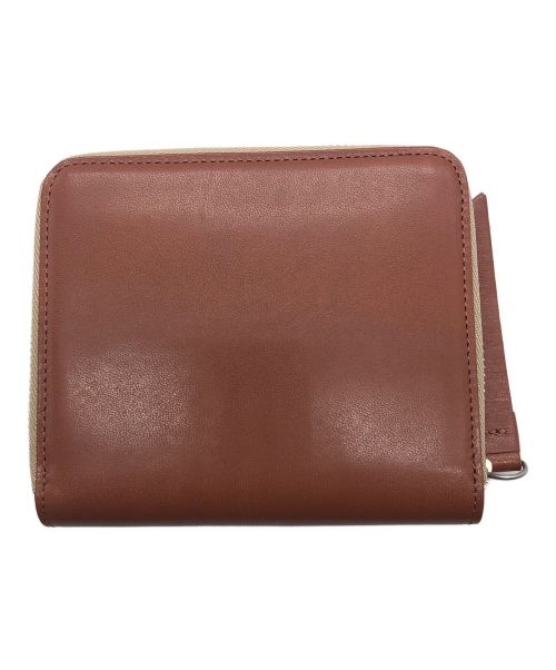 MARGARET HOWELL idea（マーガレット ハウエル アイディア）MARGARET HOWELL idea (マーガレット ハウエル アイディア) ラウンドファスナー財布 ブラウンの古着・服飾アイテム