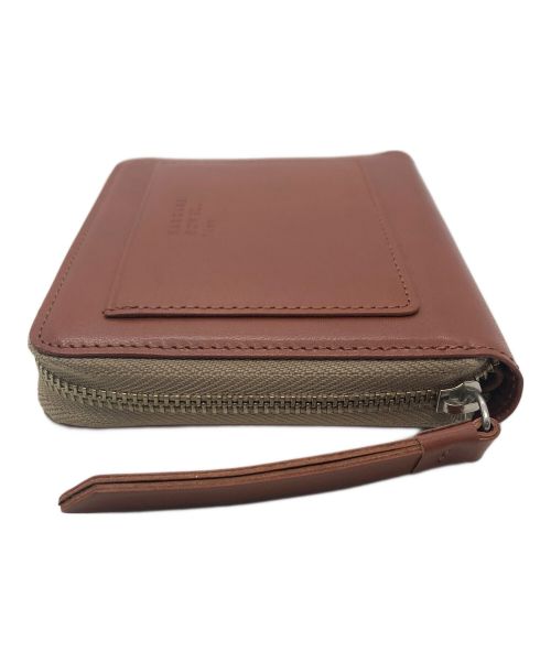 MARGARET HOWELL idea（マーガレット ハウエル アイディア）MARGARET HOWELL idea (マーガレット ハウエル アイディア) ラウンドファスナー財布 ブラウンの古着・服飾アイテム