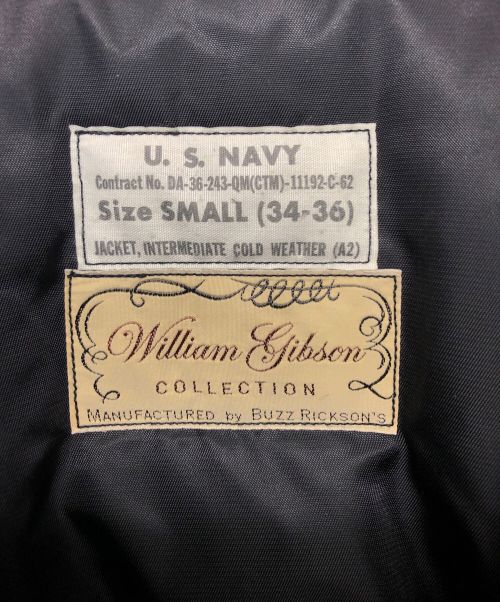 BUZZ RICKSON'S（バズリクソンズ）Buzz Rickson's (バズリクソンズ) A2ジャケット ブラック サイズ:34ー36の古着・服飾アイテム