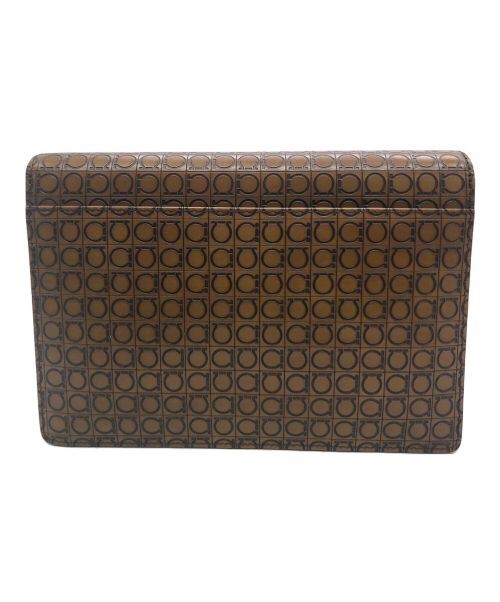 Salvatore Ferragamo（サルヴァトーレ フェラガモ）Salvatore Ferragamo (サルヴァトーレ フェラガモ) クラッチバッグ ブラウンの古着・服飾アイテム