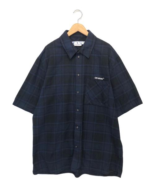 OFFWHITE（オフホワイト）OFFWHITE (オフホワイト) 半袖シャツ ネイビー サイズ:XLの古着・服飾アイテム
