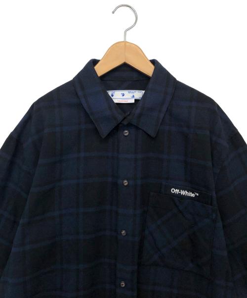 OFFWHITE（オフホワイト）OFFWHITE (オフホワイト) 半袖シャツ ネイビー サイズ:XLの古着・服飾アイテム