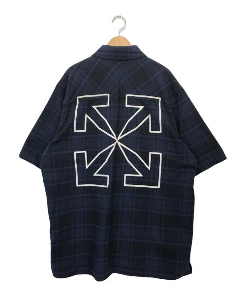 OFFWHITE（オフホワイト）OFFWHITE (オフホワイト) 半袖シャツ ネイビー サイズ:XLの古着・服飾アイテム