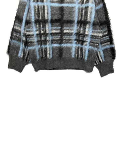 UNGRID（アングリッド）UNGRID (アングリッド) チェックジャカードルーズニット グレー サイズ:FREE 未使用品の古着・服飾アイテム