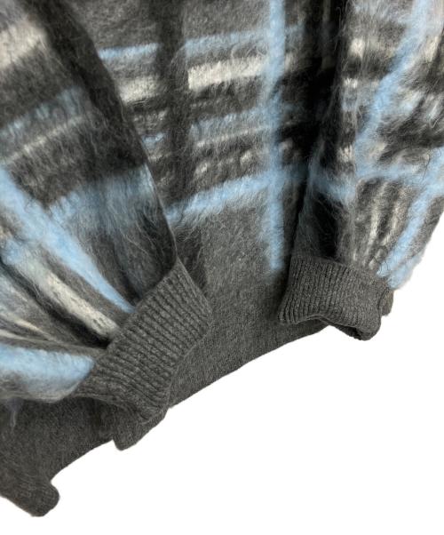 UNGRID（アングリッド）UNGRID (アングリッド) チェックジャカードルーズニット グレー サイズ:FREE 未使用品の古着・服飾アイテム