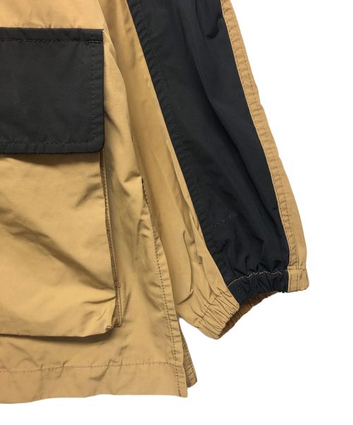 MACPHEE（マカフィー）MACPHEE (マカフィ) メモリーグログラン フーデッドショートコート ブラック×ベージュ サイズ:36の古着・服飾アイテム