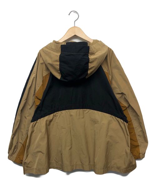 MACPHEE（マカフィー）MACPHEE (マカフィ) メモリーグログラン フーデッドショートコート ブラック×ベージュ サイズ:36の古着・服飾アイテム