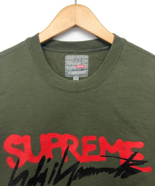 SUPREME（シュプリーム）Supreme (シュプリーム) YOHJI YAMAMOTO (ヨウジヤマモト) ビッグロゴスウェット オリーブ サイズ:Sの古着・服飾アイテム