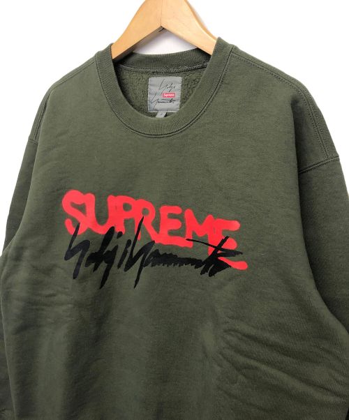 SUPREME（シュプリーム）Supreme (シュプリーム) YOHJI YAMAMOTO (ヨウジヤマモト) ビッグロゴスウェット オリーブ サイズ:Sの古着・服飾アイテム