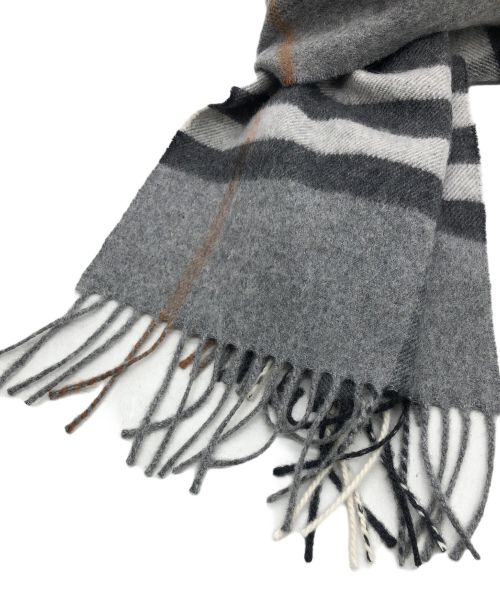 BURBERRY LONDON（バーバリーロンドン）BURBERRY LONDON (バーバリーロンドン) カシミヤマフラー グレーの古着・服飾アイテム
