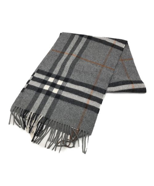 BURBERRY LONDON（バーバリーロンドン）BURBERRY LONDON (バーバリーロンドン) カシミヤマフラー グレーの古着・服飾アイテム