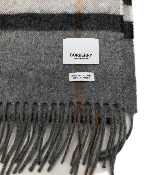BURBERRY LONDON（バーバリーロンドン）BURBERRY LONDON (バーバリーロンドン) カシミヤマフラー グレーの古着・服飾アイテム