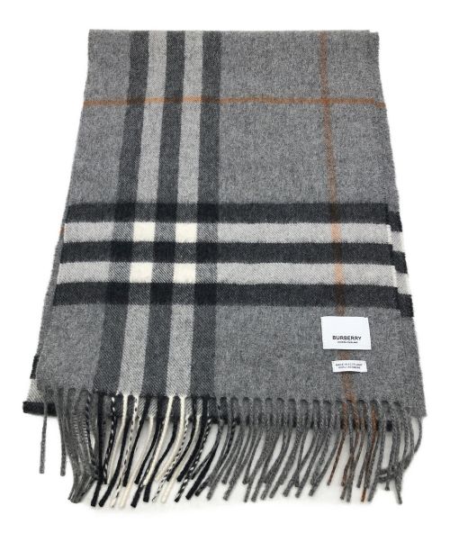 BURBERRY LONDON（バーバリーロンドン）BURBERRY LONDON (バーバリーロンドン) カシミヤマフラー グレーの古着・服飾アイテム