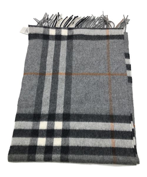 BURBERRY LONDON（バーバリーロンドン）BURBERRY LONDON (バーバリーロンドン) カシミヤマフラー グレーの古着・服飾アイテム