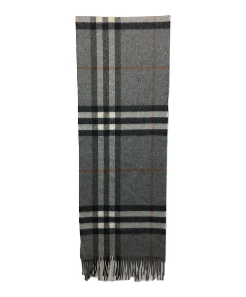 BURBERRY LONDON（バーバリーロンドン）BURBERRY LONDON (バーバリーロンドン) カシミヤマフラー グレーの古着・服飾アイテム