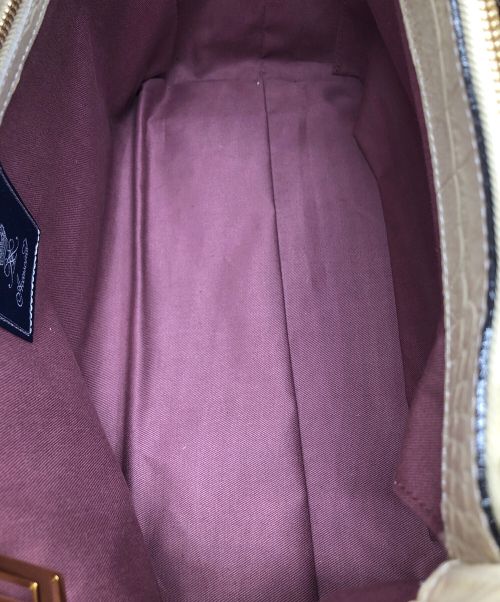 A.D.M.J.（エーディーエムジェイ）A.D.M.J. (エーディーエムジェイ) ハンドバッグ ベージュの古着・服飾アイテム