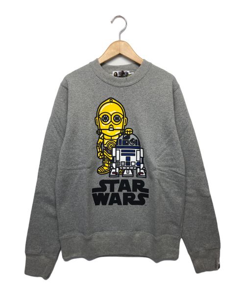 A BATHING APE（ア ベイシング エイプ）A BATHING APE (アベイシングエイプ) STAR WARS (スターウォーズ) スウェット グレー サイズ:M 未使用品の古着・服飾アイテム