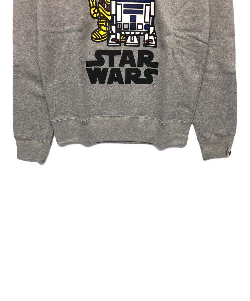 A BATHING APE（ア ベイシング エイプ）A BATHING APE (アベイシングエイプ) STAR WARS (スターウォーズ) スウェット グレー サイズ:M 未使用品の古着・服飾アイテム