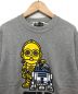 A BATHING APE (アベイシングエイプ) STAR WARS (スターウォーズ) スウェット グレー サイズ:M 未使用品：16000円