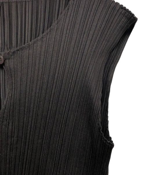PLEATS PLEASE（プリーツプリーズ）PLEATS PLEASE (プリーツプリーズ) ノースリーブミニワンピース ブラック サイズ:3の古着・服飾アイテム