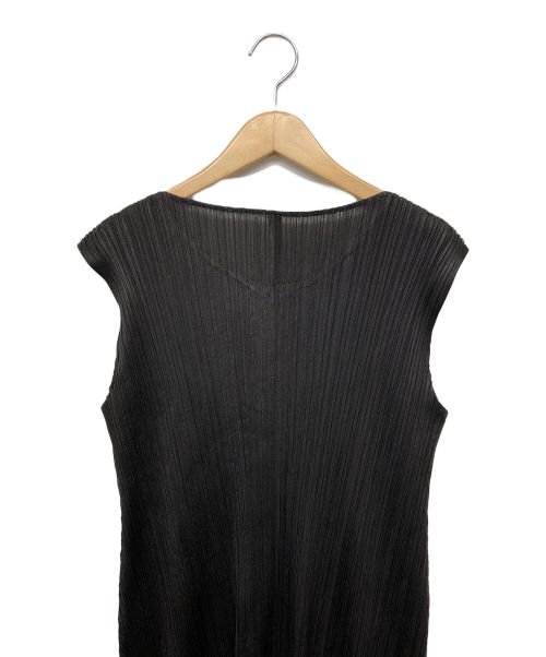 PLEATS PLEASE（プリーツプリーズ）PLEATS PLEASE (プリーツプリーズ) ノースリーブミニワンピース ブラック サイズ:3の古着・服飾アイテム